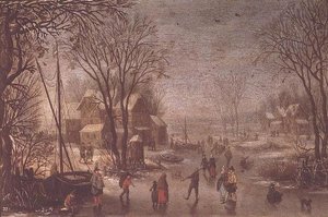 Escena de invierno de Jan the Elder Brueghel