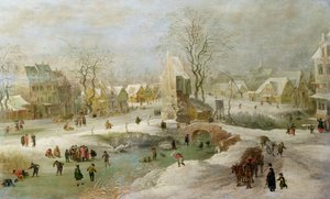 Escena de Invierno en Holanda de Jan the Elder Brueghel