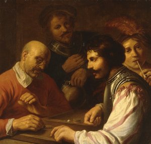 Jugadores de Tric-Trac en una posada, c.1623-5 de Jan the Elder Lievens