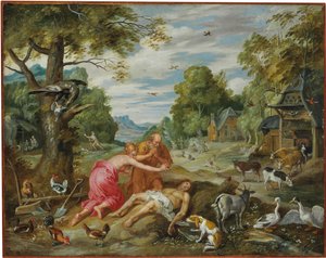 La muerte de Abel, de La historia de Adán y Eva de Jan Brueghel the Younger