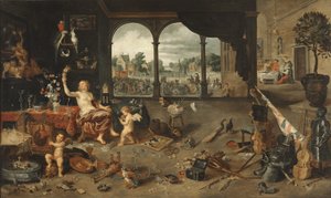 La vanidad de la vida humana, 1631 de Jan Brueghel the Younger