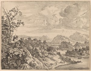 Vista del Río Rin de Jan van Aken after Herman Saftleven