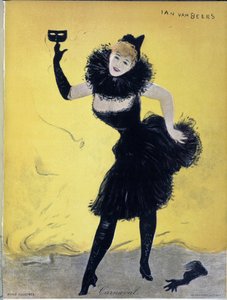 Carnaval, portada de "Revue illustrée", por Jan Vanbeers, sd. siglo XIX de Jan van Beers