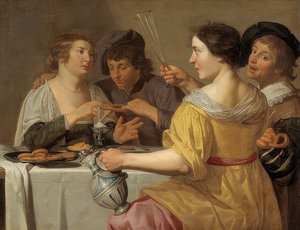 Los comedores de pretzel. 1630-40