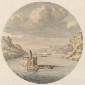 Vista del castillo de Pfalzgrafenstein cerca de Kaub de Jan van Call (I)