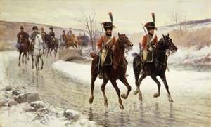 Napoleón y su escolta de Jan van Chelminski