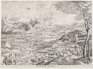 Los Grandes Paisajes: Solicitudo Rustica, c. 1555-1558 de Jan van Doetechum