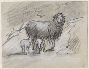 Oveja con dos corderos de Jan van Essen