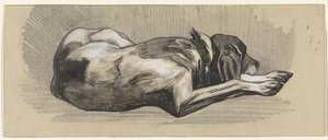 Perro dormido, a la derecha de Jan van Essen