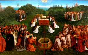 Adoración del Cordero del Retablo de Gante de Jan van Eyck