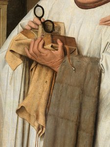 Detalle de la Virgen y el Niño con el canónigo Joris van der Paele de Jan van Eyck