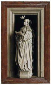 El Díptico de la Anunciación, panel derecho, 1434-1435 de Jan van Eyck