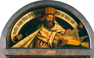 El retablo de Gante. Adoración del Cordero Místico: El profeta Zacarías de Jan van Eyck