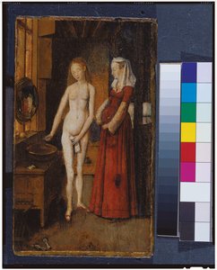 Mujer en su tocador de Jan van Eyck