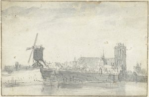 Vista de Dordrecht desde el agua de Jan van Goyen (possibly)