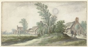 Vista de un pueblo de Jan van Goyen (possibly)