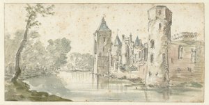 Vista del castillo de Egmond de Jan van Goyen (possibly)