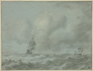 Barcos en el océano de Jan van Goyen