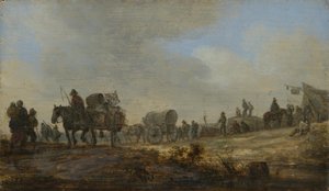 Paisaje con una carreta de labranza de Jan van Goyen