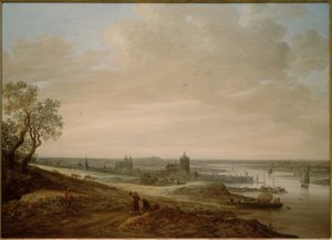 Paisaje panorámico con vista a Arnhem de Jan van Goyen