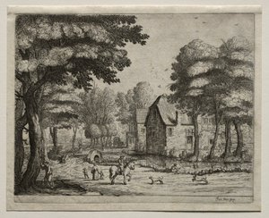 El puente de piedra de Jan van Goyen