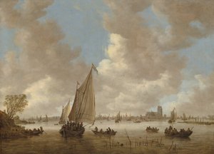Vista de Dordrecht desde el Norte, principios de 1650 de Jan van Goyen