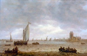 Estuario del Maas, Dordrecht. de Jan van Goyen