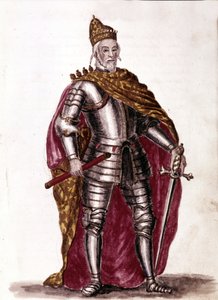 Dogo Sebastiano Venier (1577 - 1578). Dibujo en acuarela y tinta del manuscrito “Costumbres de los Venecianos” de Jan van Grevenbroeck (o Giovanni Grevembroch) (1731-1807) de Jan van Grevenbroeck