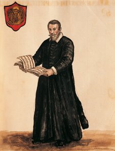 Italia, Venecia, Retrato del compositor italiano Claudio Monteverdi (1567 - 1643) de Jan van Grevenbroeck