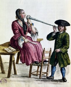 Predicción de buena fortuna, ilustración de Trajes de los venecianos de casi todas las edades, diligentemente recopilados y pintados en el siglo XVIII, Giovanni di Grevembroch (1731-1807) de Jan van Grevenbroeck