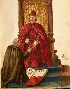 Dignatario de la República jurando lealtad al Dogo veneciano, Gli Abiti de Veneziani, de libro ilustrado de trajes
