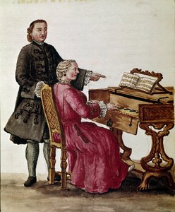 El cantante (El cantante de ópera tocando el piano) de Jan van Grevenbroeck