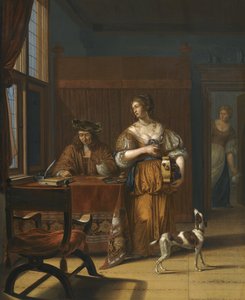 El cambista, 1675 de Jan van Haensbergen