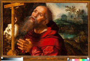 Representación de San Jerónimo de Jan van Hemessen