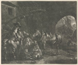 La madre de dos hijos de Jan van Huchtenburg
