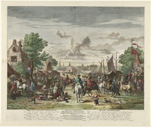 Mercado de caballos, c. 1702
Mercatus Equorum Bellicorum / Mercado de caballos de Mavors (título en el objeto)