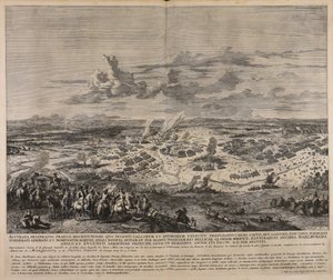 Accurata delineatio praelii Hochstetensis quo ingenti Gallorum et Bavarorum exercitu profligato caeso capto ...  Representation exacte de la fameuse bataille de Hochstet ... de Jan van Huchtenburgh