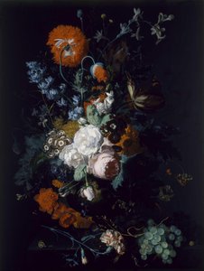 Bodegón de flores y frutas de Jan van Huysum