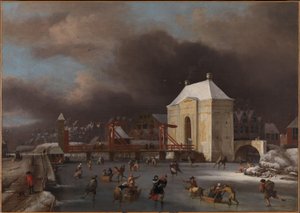Vista del Heiligewegspoort en Ámsterdam, c.1660-80 (óleo sobre lienzo) de Jan van III Kessel