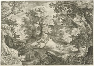 Paisaje con Apolo y Dafne de Jan van Londerseel