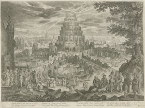 Nimrod hace construir la Torre de Babel Biblia real (título de la serie) de Jan van Londerseel