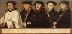 Cinco miembros de la Hermandad de Utrecht de los Peregrinos de Jerusalén, ca 1541