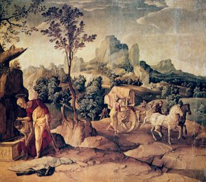 El apóstol Felipe bautizando al eunuco, siglo XVI