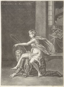 Sócrates burlado por su esposa
Sócrates y Xantippe (título en el objeto)