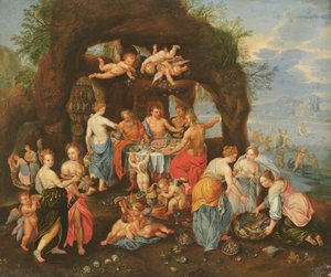 El festín de los dioses de Jan van and Balen, Hendrik van Kessel