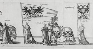 Banderas en el cortejo fúnebre del Emperador Carlos V, 1559