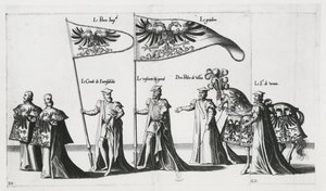 Estandarte imperial en la procesión fúnebre del Emperador Carlos V