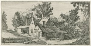 paisaje con granjas de Jan van de Velde (II) (manner of)