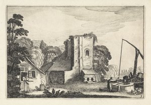 Cifras en una posada en la noche Paisajes (título de la serie) Amenissimae aliquot requculae (título de la serie) de Jan van de Velde (II)