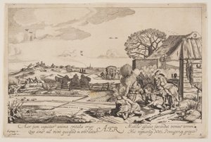 Aire (con vistas a Haarlem), de Los cuatro elementos de Jan van de Velde II